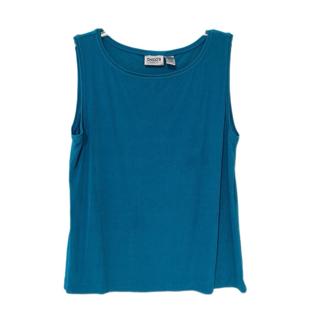 Chico's Teal Sleeveless Blouse, their size 3